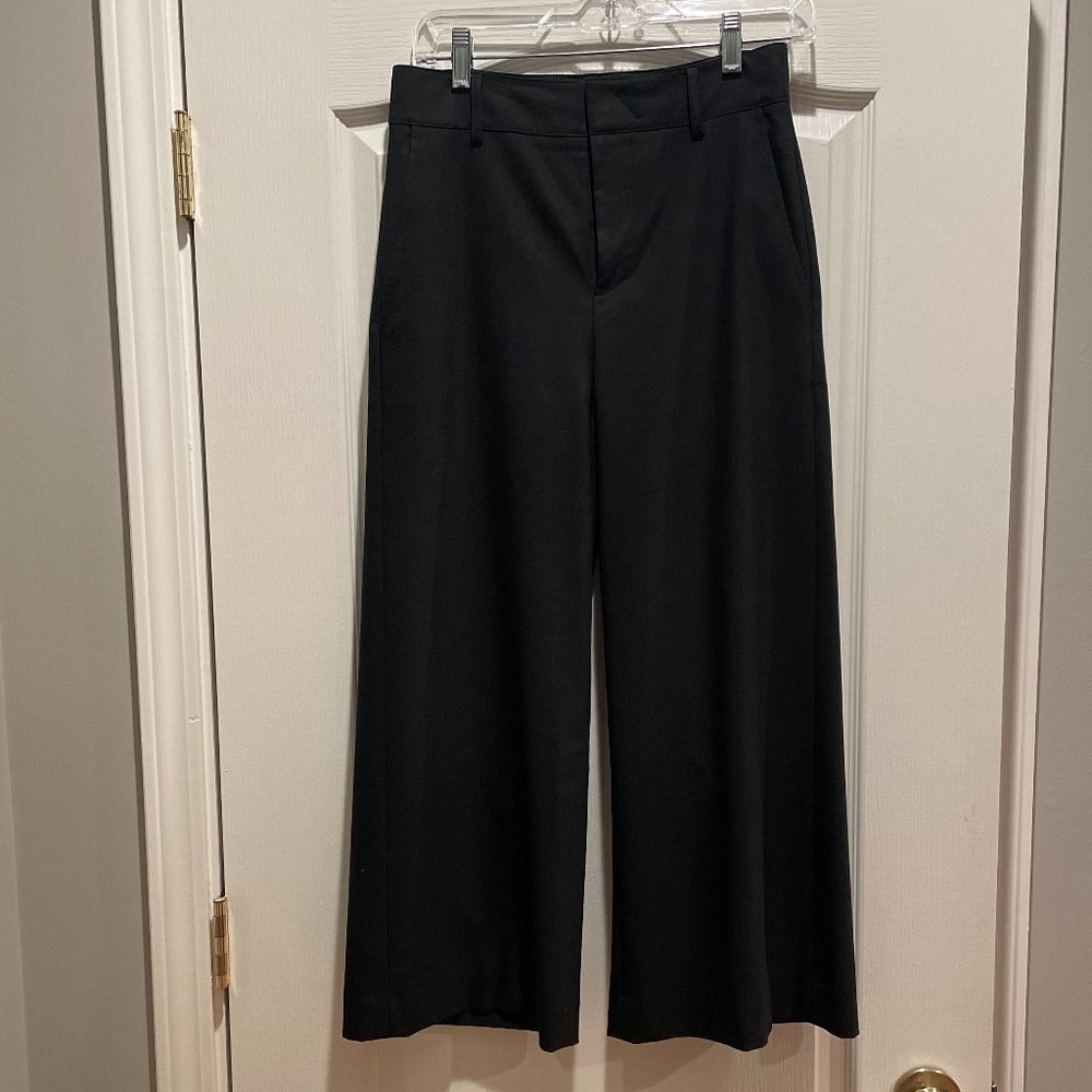 Vince Wool Blend Cropped Wide Leg Pants